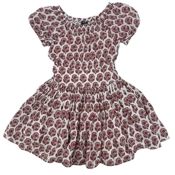 J. Crew Size 6 Drop Waist Cotton Poplin Mini Dress Bouquet Block Print BR444 - Picture 1 of 15